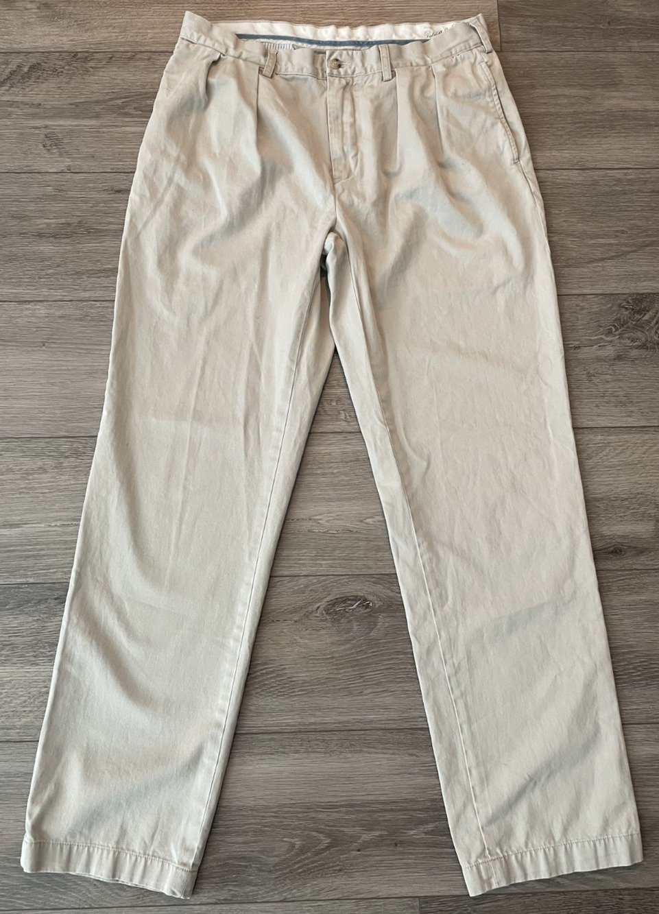 Polo Ralph Lauren Mens Pants Beige Khaki Straight Leg Classic Casual 34x32